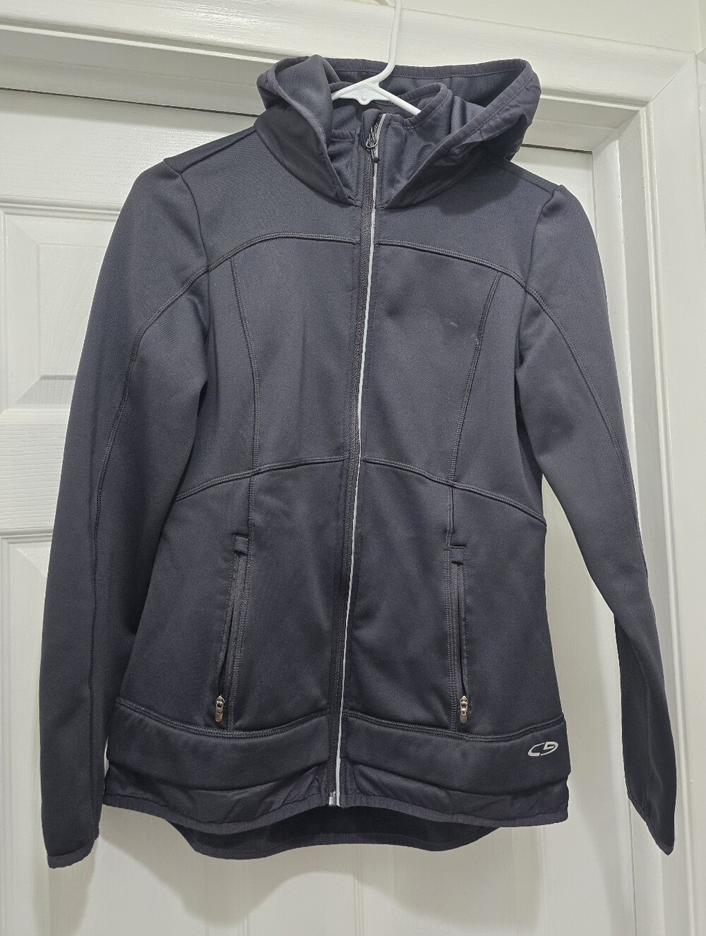 Champion Women’s Hooded Full-Zip Jacket — Dark Gray